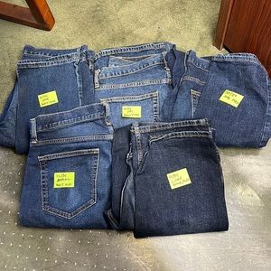 5 pairs Size 32 Old Navy Jeans 3x Straight/Athletic/Loose Built in Flex